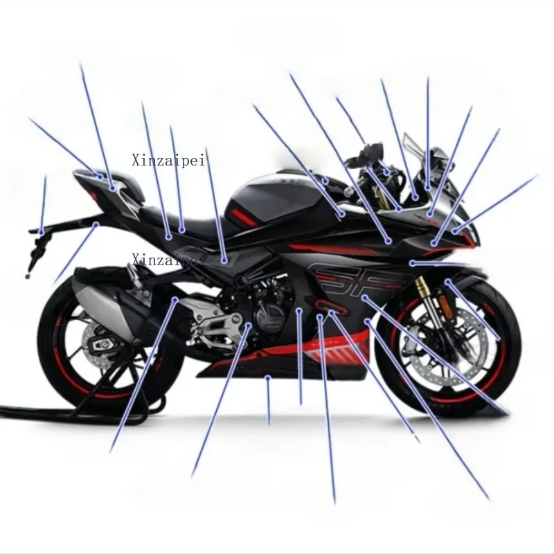 FOR CFMOTO 450SR 2022 2023 Zircon Black Motorcycle Body Shell Fairing 22-23 CF400-6 Protective Board Cover Original Accessories view 5