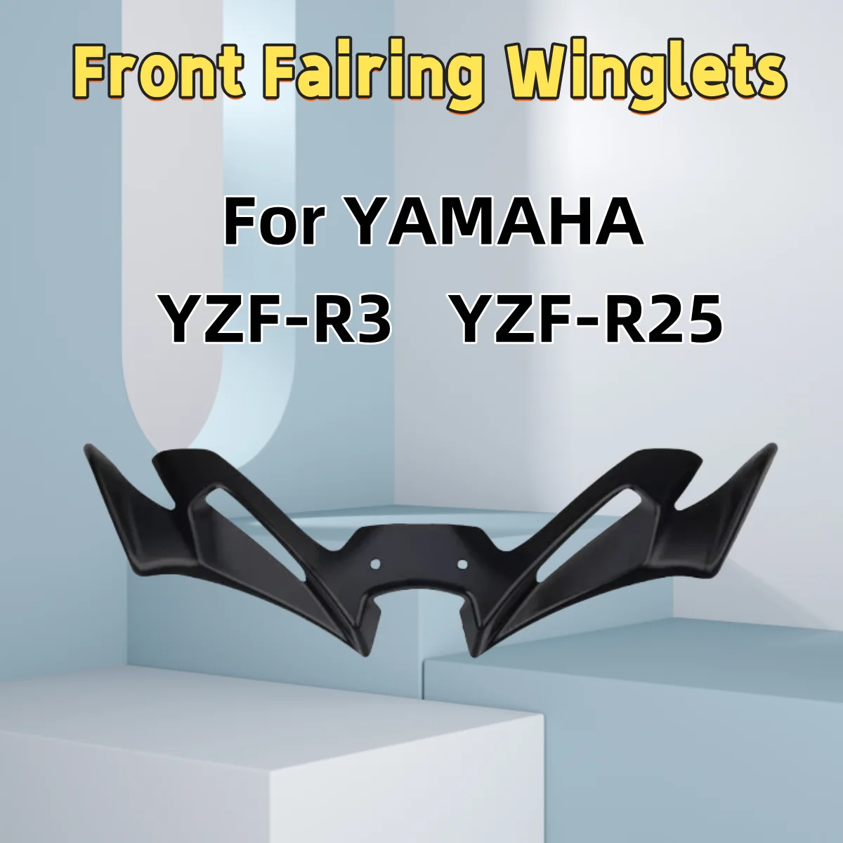 

For YAMAHA YZF-R3 YZF-R25 2019-2024 YZFR25 Motorcycle Front Fairing Winglets Aerodynamic Wing Shell Cover Protection Guards