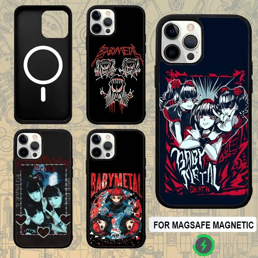 

B-Babymetal Rock Band For Magsafe Wireless Charger Case For iPhone 15,16,17,13,14,11,12,Pro,Max,Plus,E,Air,Mini Cover