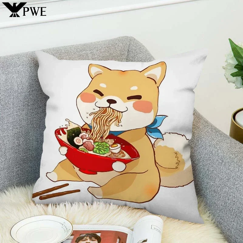 Pillowcase 45*45 Shiba Inu Pillow Cases for Bed Chair Cushion Cover 45x45cm Fall Decoration Decorative Pillows Lounge Chairs