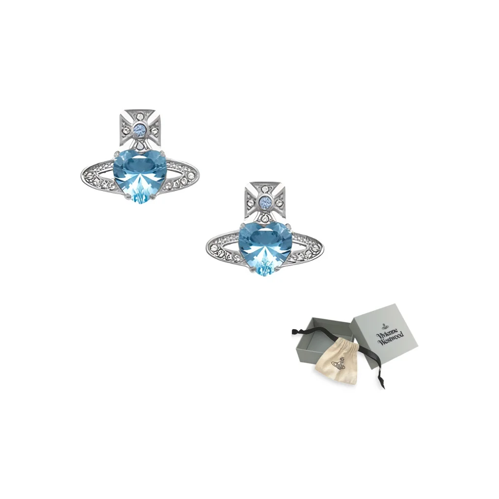 Vivienne Westwood heart-shaped-stone earrings 6201031T-02P649