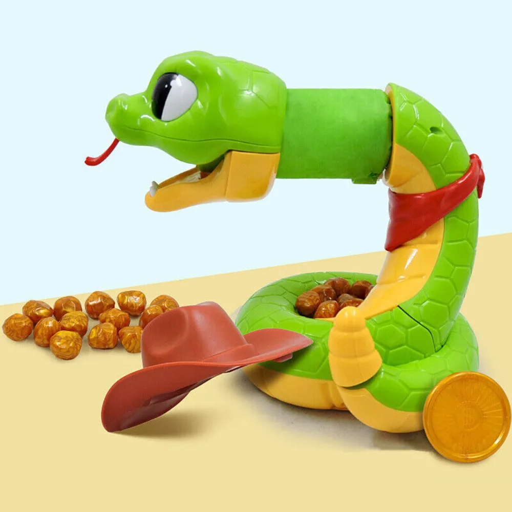 Cartoon Electric Rattlesnake Toys Snake Head Pop-up Snake for Children Toys