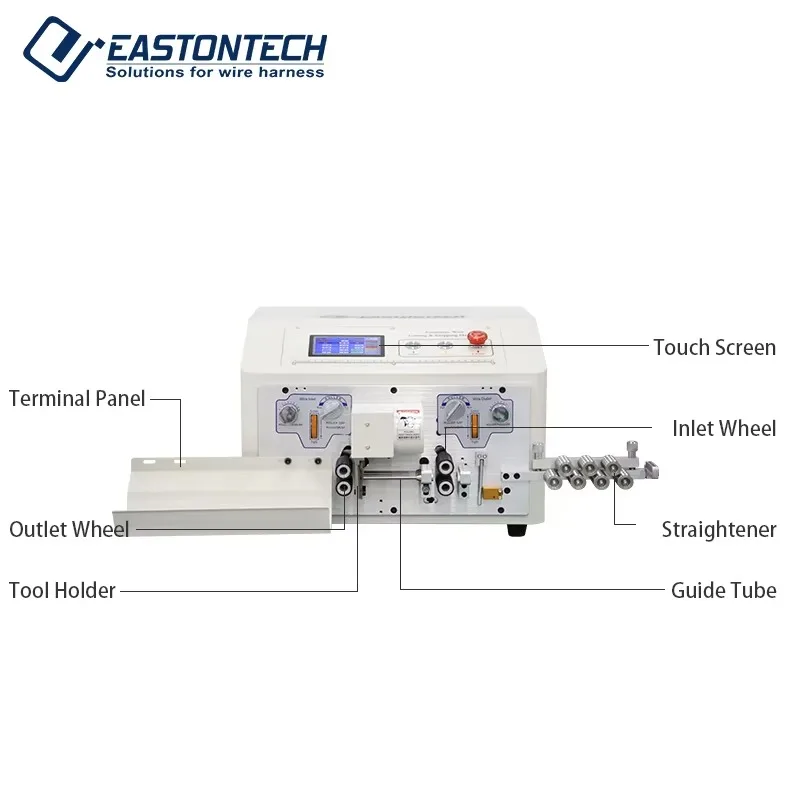 Automatic 4-Wire Cutting Stripping Machine EW-3320 Single Wire 0.1-2.5mm² Four-wire Cable Stripper