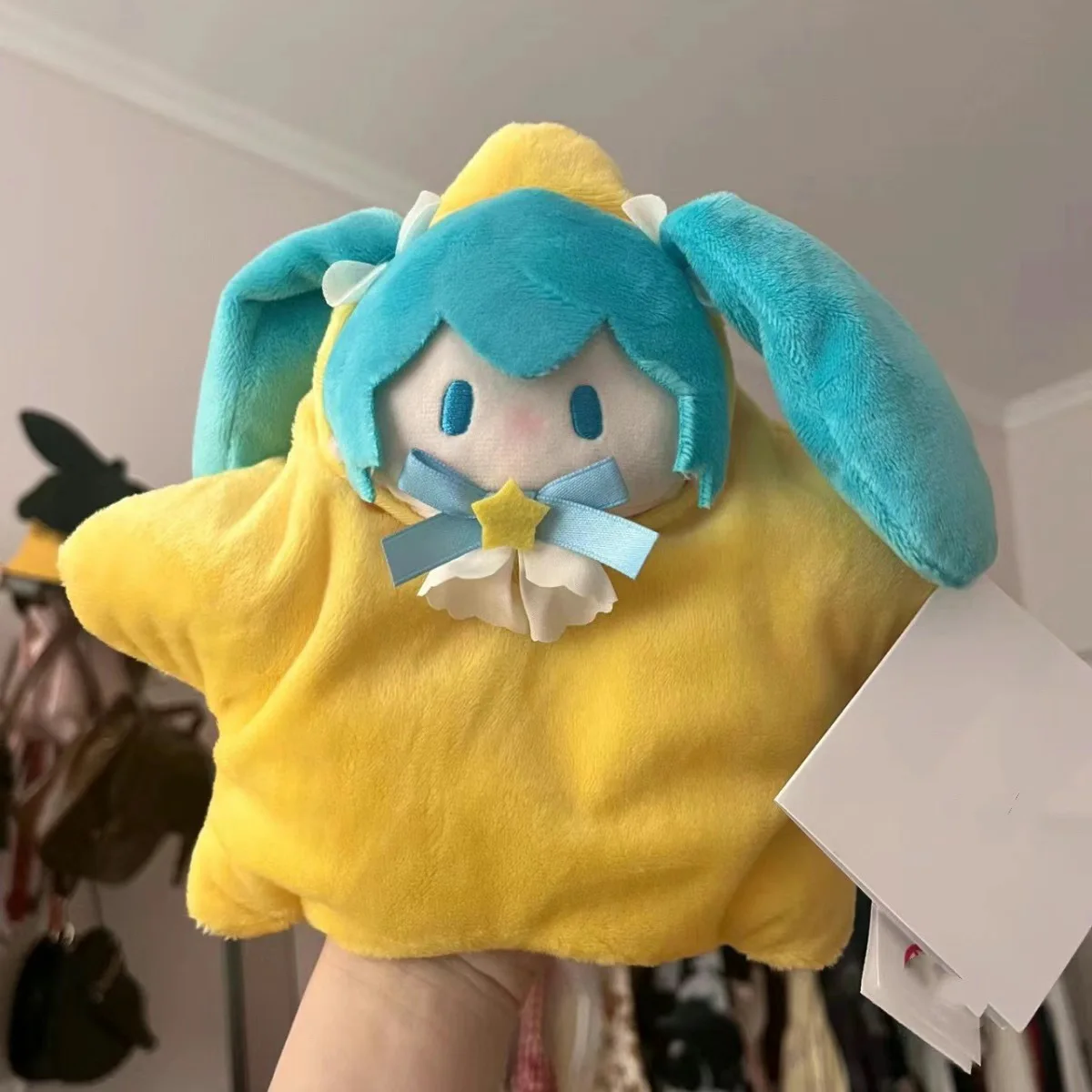 20cm New Anime Hatsune Miku Kawaii Hand Doll Kawaii Q version Figure Creative Toys Hand Puppet Cute Doll Kids Gifts