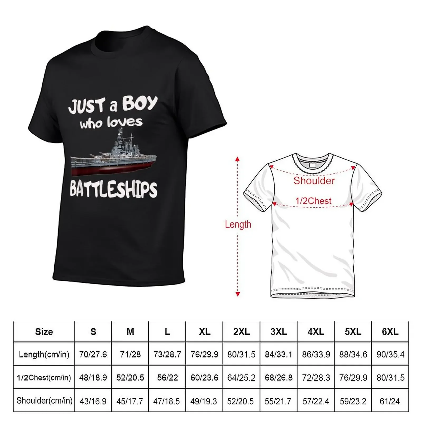 Just A Boy Who Loves Battleships & USS BB-55 Showboat WW2 T-Shirt vintage sweat mens t shirt graphic