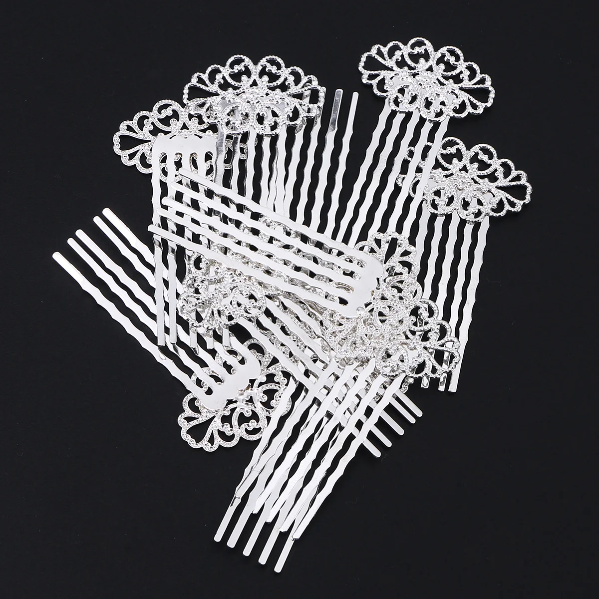 

10 Pcs Inserted Hair Comb Women Headdress Flower Accessories Rhinestones for Nails