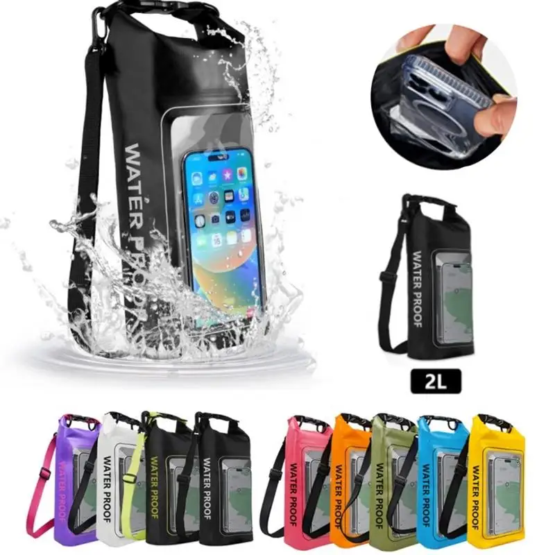 

2L Dry Bag Touch Screen Waterproof Bags For Trekking Drifting Rafting Surfing kayak Outdoor Sports Bags Camping Equipment