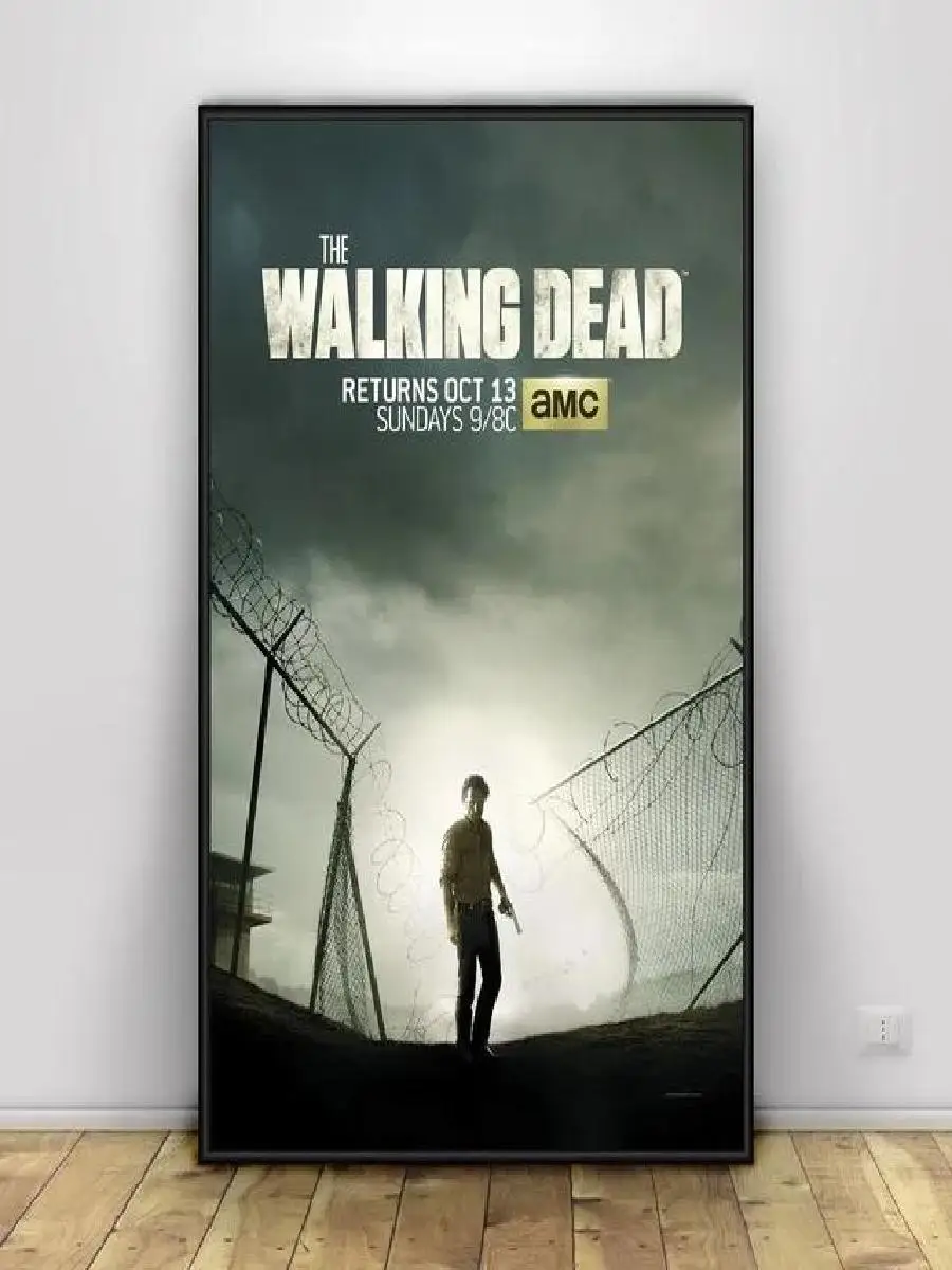 The Walking Dead Zombie Movie High-Quality Canvas Art Poster, Living Room Decorative Wall Print Picture