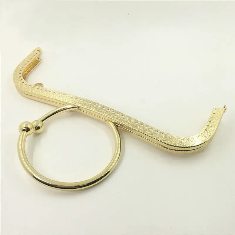 10PCS 22cm Metal Purses Frame Clasps for Handle for Making DIY Clutch Bag Accessories Square Lock Hardware