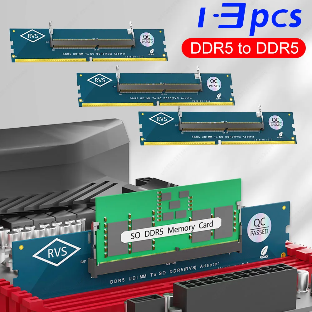 

Ноутбук SO DDR5 RAM к настольному компьютеру DDR5 U-DIMM Адаптер карты памяти Конвертер DDR5 Карта адаптера оперативной памяти для настольного ноутбука