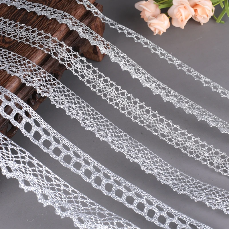 Many Styles of Gold and Silver Thread Handcraft Lace DIY Rose Gold Decorative Curtains Clothing Accessories Lace