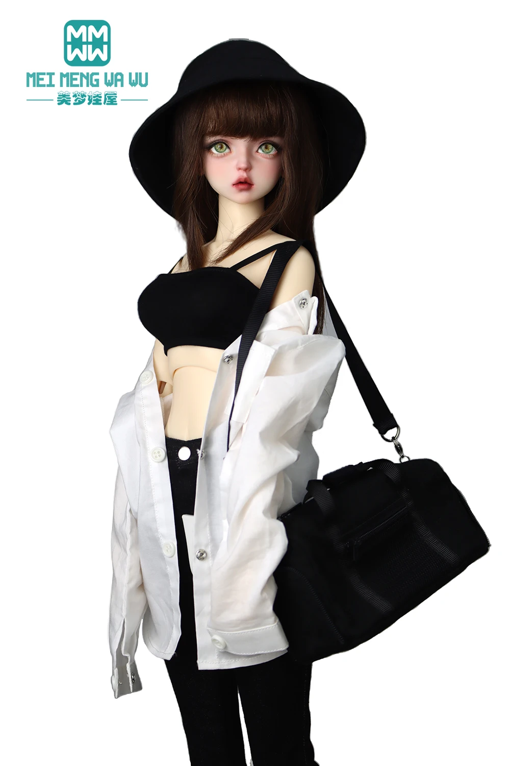 Se adapta a ropa de muñeca BJD 1/3 de 60cm DD SD camisolas de moda blancas, negras, rosas