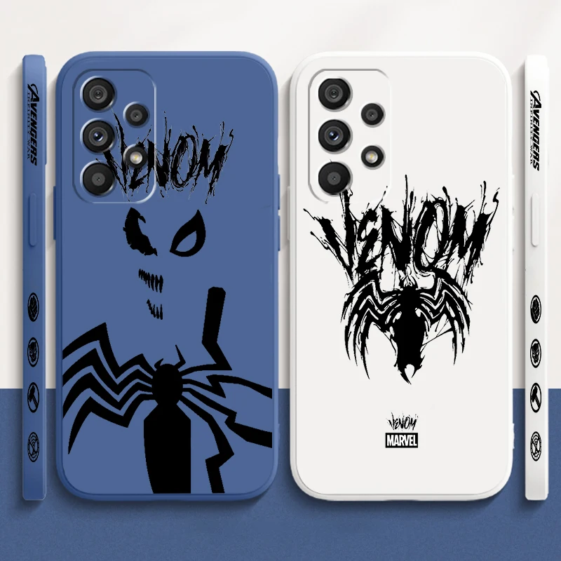 

Marvel Spider-Man Venom COOL Liquid Left Rope For Samsung A53 A52 A55 A32 A51 A71 A21S A13 A73 A55 A72 A23 A35 A05 5G Funda