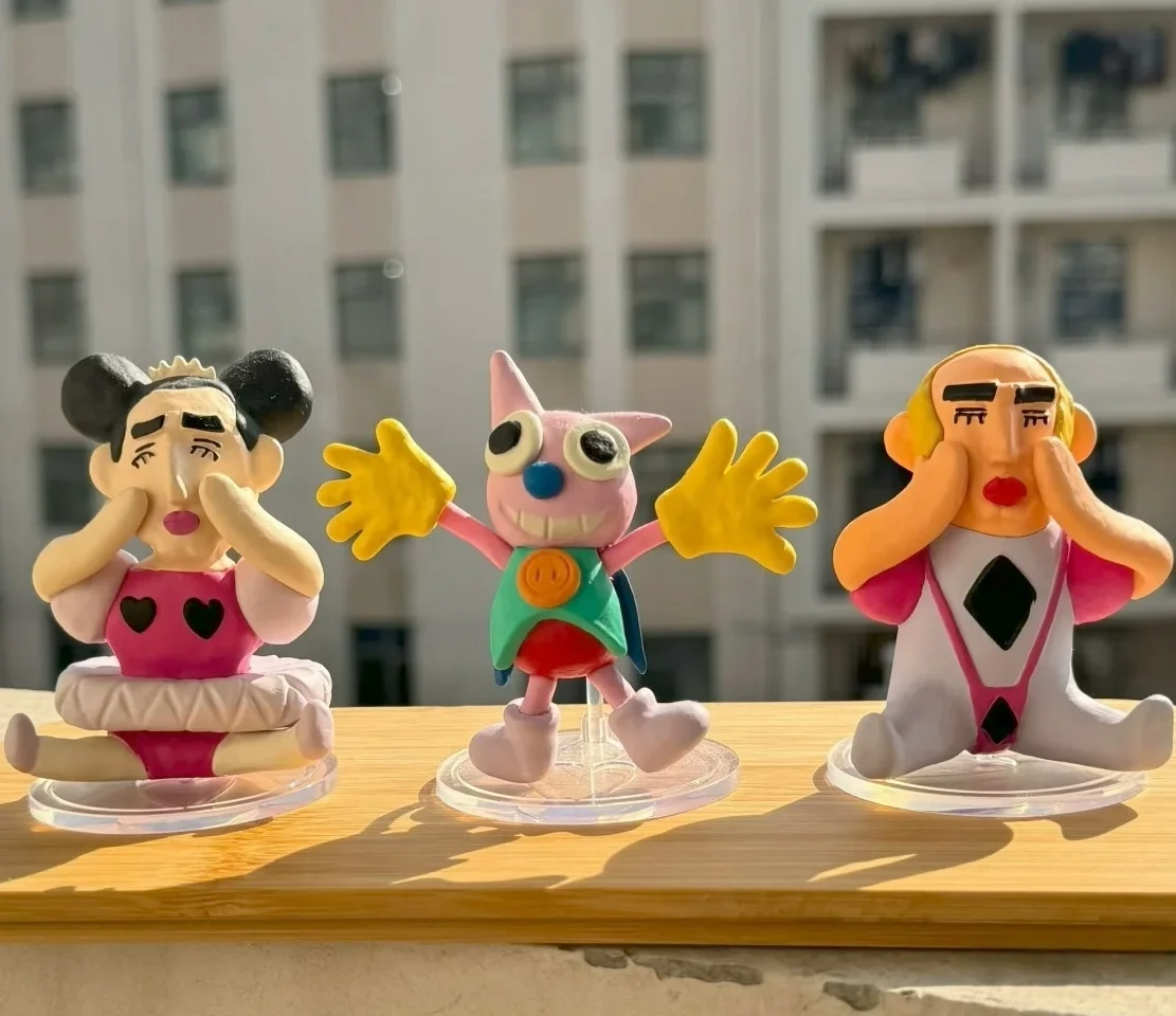 RE-MENT Crayon Shin Chan argile art collection mignon Mini scène série Anime Figure poupée modèle jouets boîte aveugle recueillir ornements