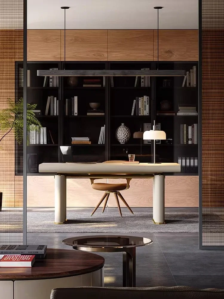 Italian lifting desk light luxury modern high-end home desk writing desk