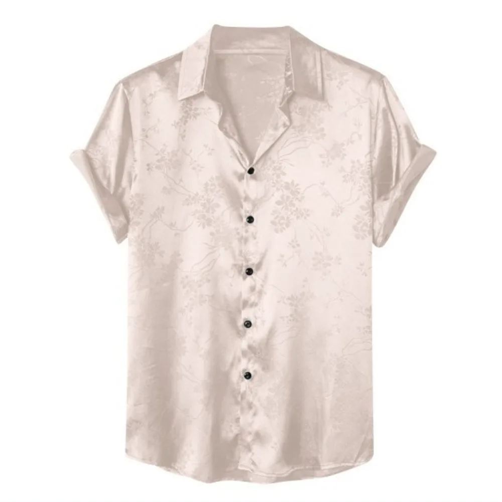 Heren Shirt Met Korte Mouwen Modieuze Minimalistische Jacquard T-Shirt Mannelijke Tops