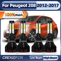 Bombillas Led para faros delanteros de coche, lámpara Turbo H7 Canbus, 40000LM, Chip CSP, para Peugeot 208, 2012, 2013, 2014, 2015, 2016, 2017