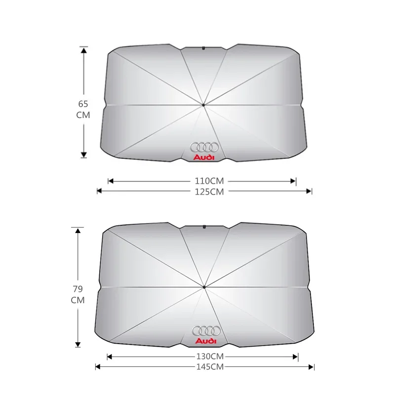 Car Sun Shade Protector Parasol Auto Front Window Sunshade Covers for audi sport RS A1 A3 A4 B7 B8 A5 A6 A7 A8 Q3 Q5 Q7 Q8 TT