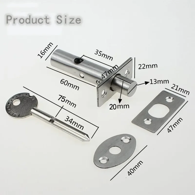 Tube Well Lock with Key Stainless Steel Pipe Tube Lock for Escape Aisle Fireproof Door Hardware cerradura Best Offer