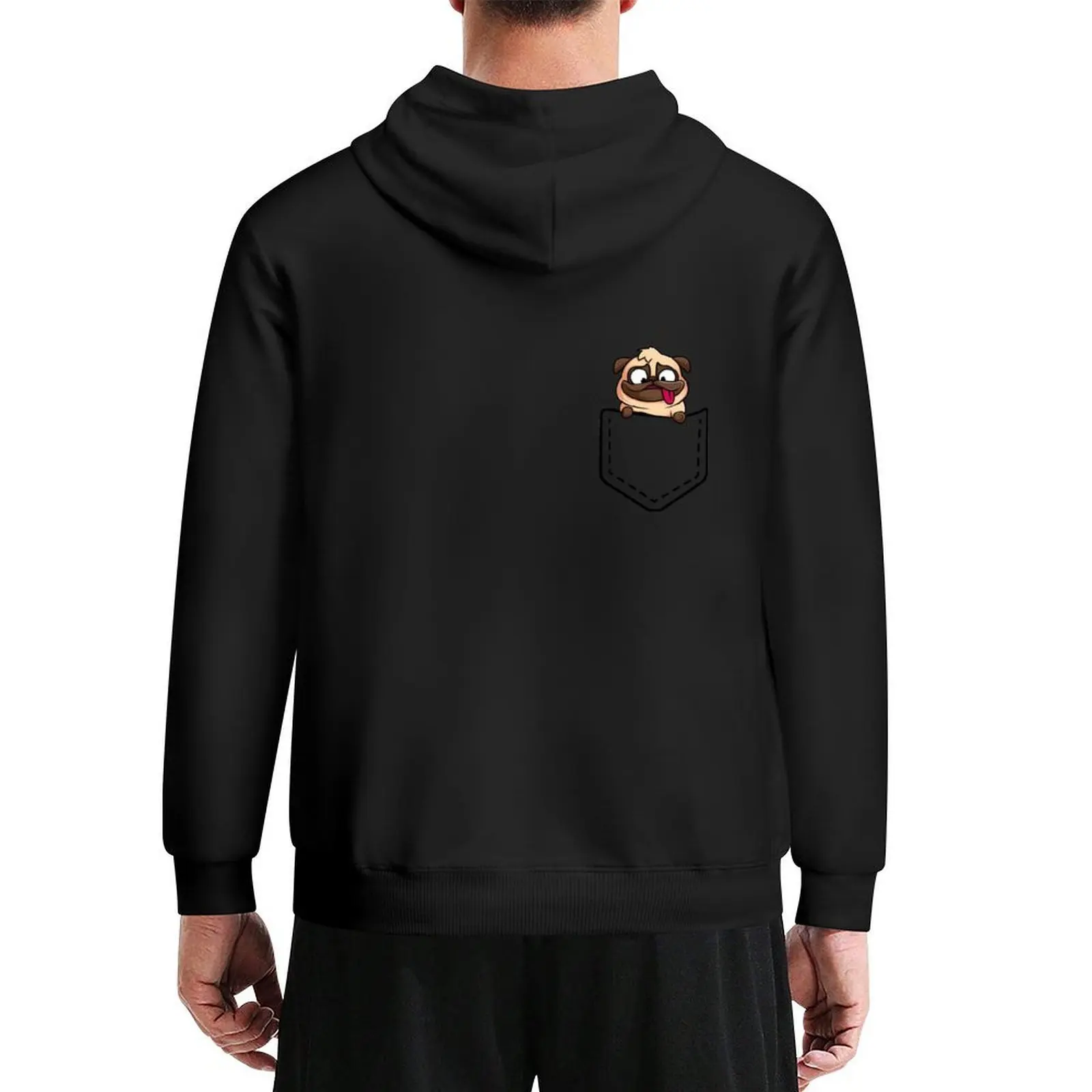 

Pocket Pug Hoodie japanese style mens clothing korean clothes male clothes designer hoodies