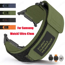 Nylon Loop Strap para Samsung Watch, Pulseiras Acessórios, Pulseira Sport, Galaxy Watch 7 Ultra, 47mm, Novo