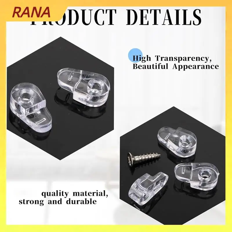 Kit de clipes de montagem de espelho RANA 25 pacotes, cabides de espelho redondos para kit de clipes retentores de vidro de parede clipes de montagem de espelho transparente