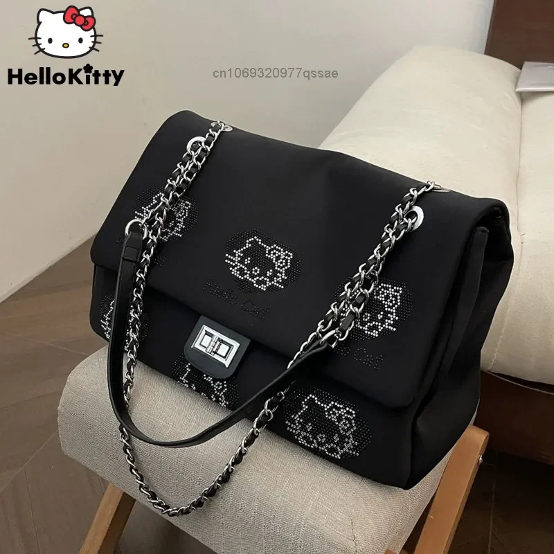 

Sanrio Diamonds Hello Kitty Pattern Large Capacity Shoulder Bag for Women Y2k Trendy and Fashionable Travel Crossbody Handbag