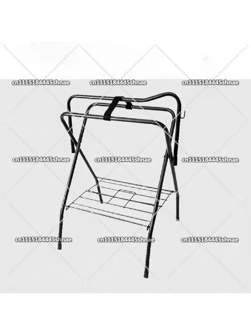 Folding Saddle Rack, Horse Tack Room Storage Rack, Saddle Stand for Horse Harness & Equestrian Riding Gear Organizer