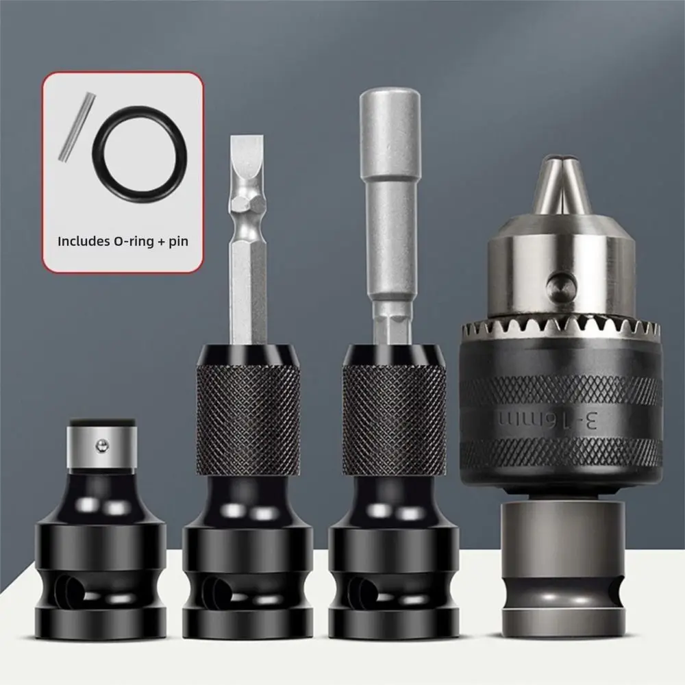 1.5-16mm Angle Grinder Converter 1/2 Thread Drill Converter Drill Chuck Converter Mount Impact with Chuck Key