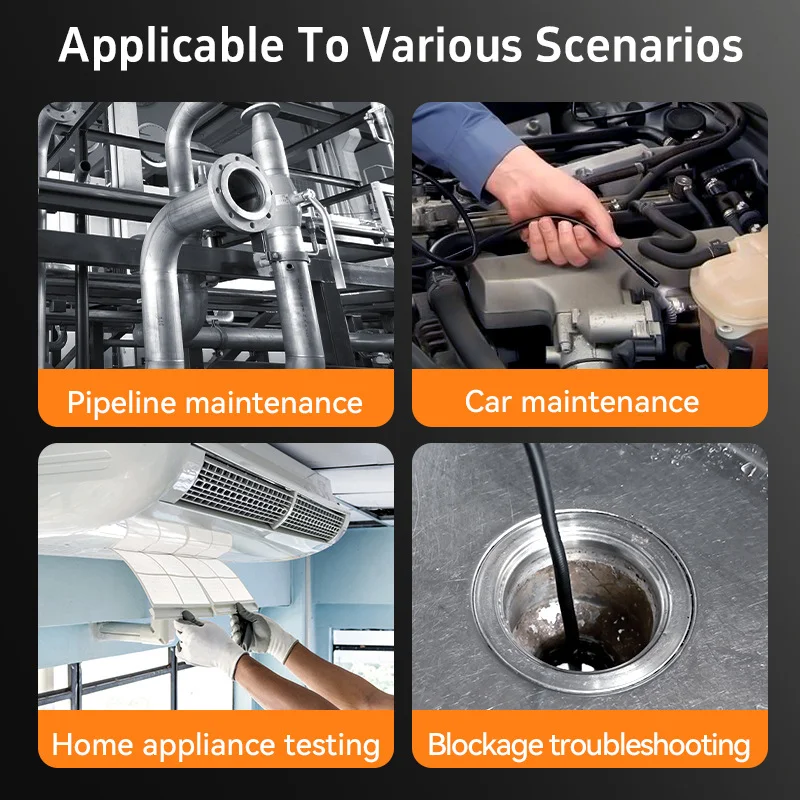 Lafoch 4.3 polegadas boroscópio 3.9mm/6mm/8mm câmera hd 1920*1440 1080p com iluminação led para inspeção de encanamento de reparo automotivo