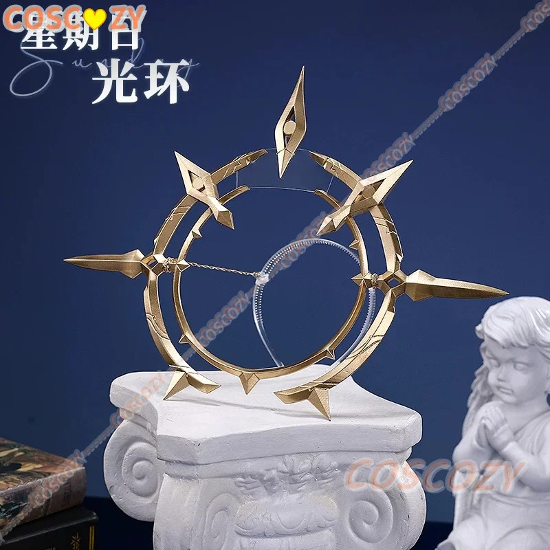 Sunday Cosplay Halo Headwear Game Honkai Star Rail Mr. Sunday Costume Prop Brother of Robin Role Play Gold And Silver Props