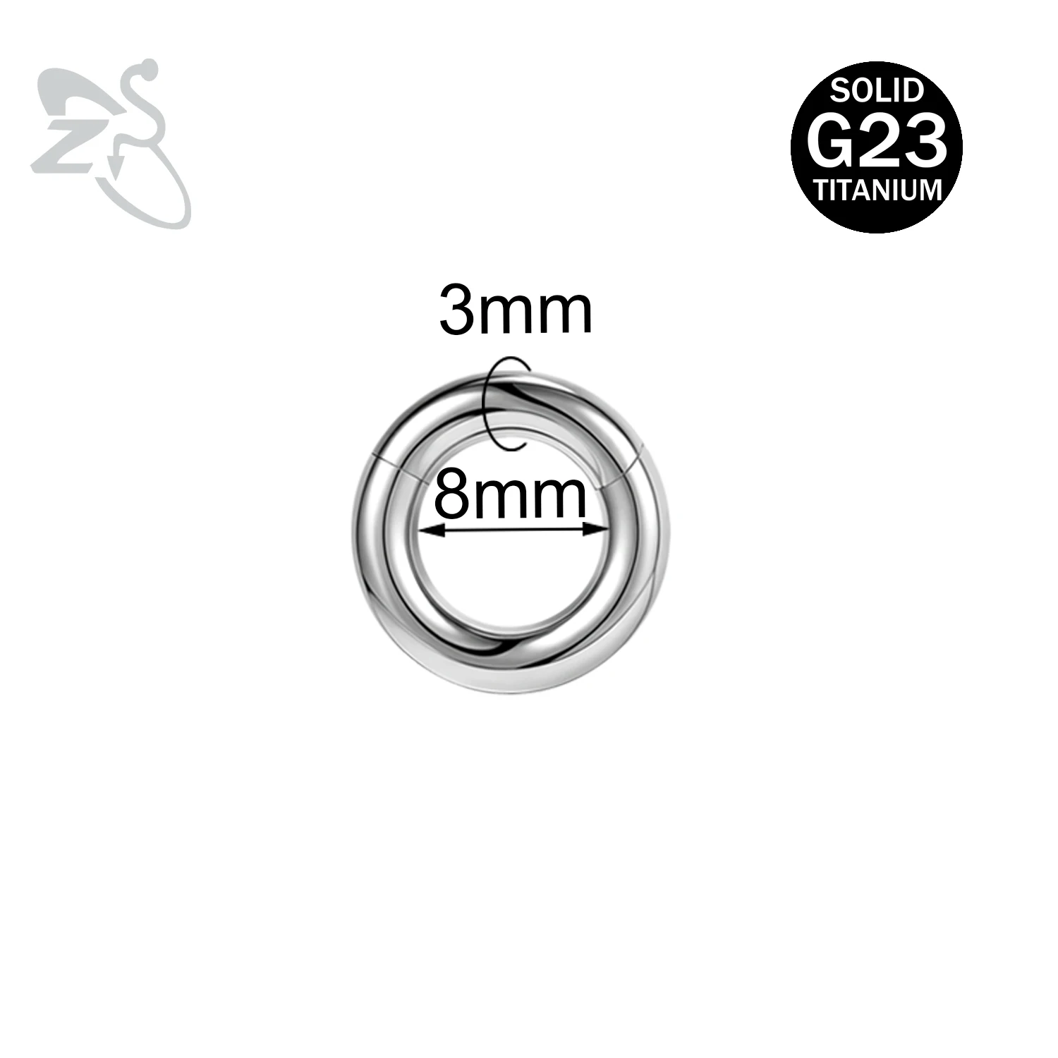 ZS 1PC G23 Titan Creolen für Frauen Silber Überzogene Kreis Ohrring Große Gauge Seputm Nasenring 2/4/6/8/10/12G Punk Ohrring