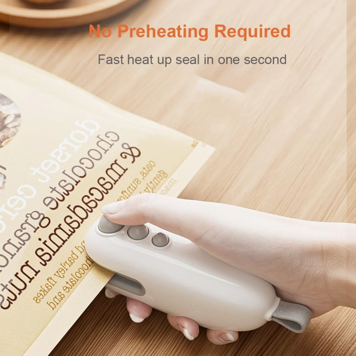 Перезаряжаемый мини-запайщик пакетов, портативная машина для термосварки закусок 2 в 1, с магнитом для пластиковых майларовых пакетов