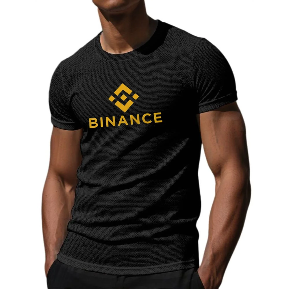 Binance التشفير التي شيرت الجاكار الخيزران عقدة القمم المحملة مرونة الحرير الجليد الرجال تي شيرت خفيفة الوزن مريحة قصيرة الأكمام القمصان #4