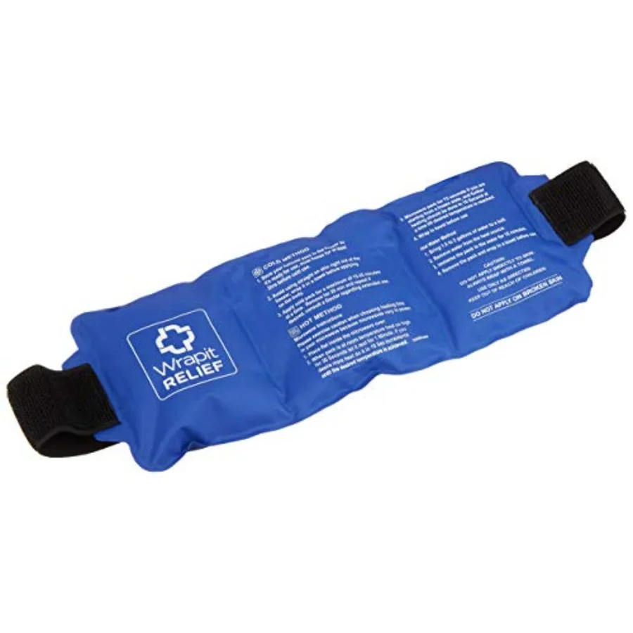 

Large Gel Ice Pack with Strap Hot/Cold Pain Relief for Knee, Back, Ankle, Neck and Shoulder Freezable and Microwavable Soothing