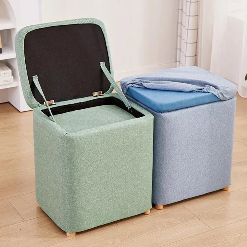 Fabric Art Shoe Bench Storage Stool Simple Multifunction Home Furniture Living Room Storage Stool Doorway Tabouret De Stockage