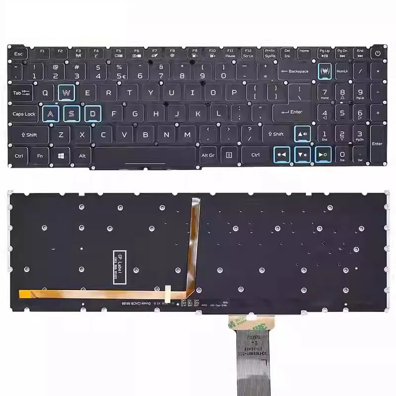 RGB US Backlit Keyboard For Acer Predator Helios 300 PH315-52 PH315-53 PH317-53