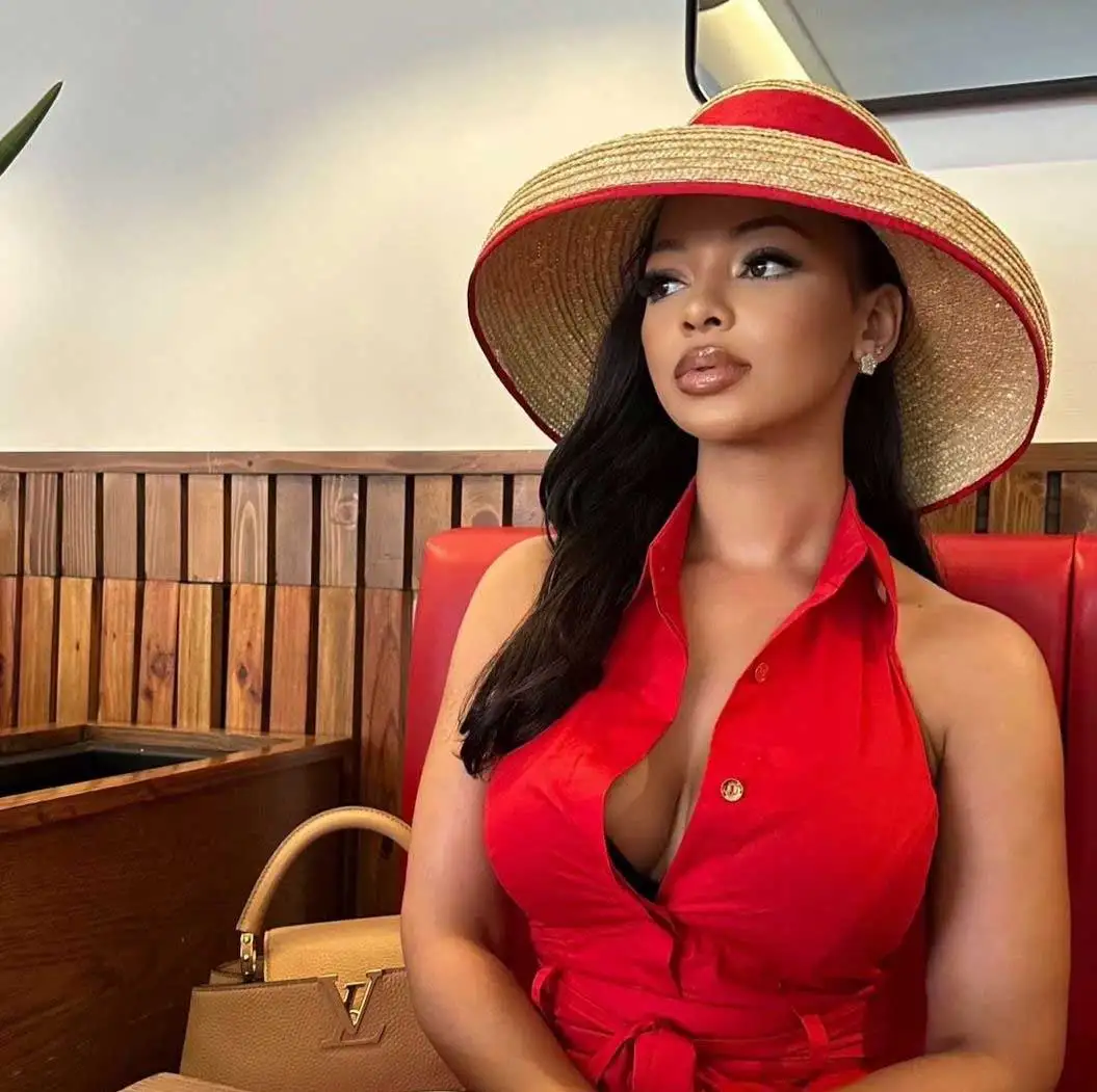 Red edging 2026 Sun Hats Hepburn hat Shiny Straw Hat European American  Braided Female Sunshade  chapeau femme