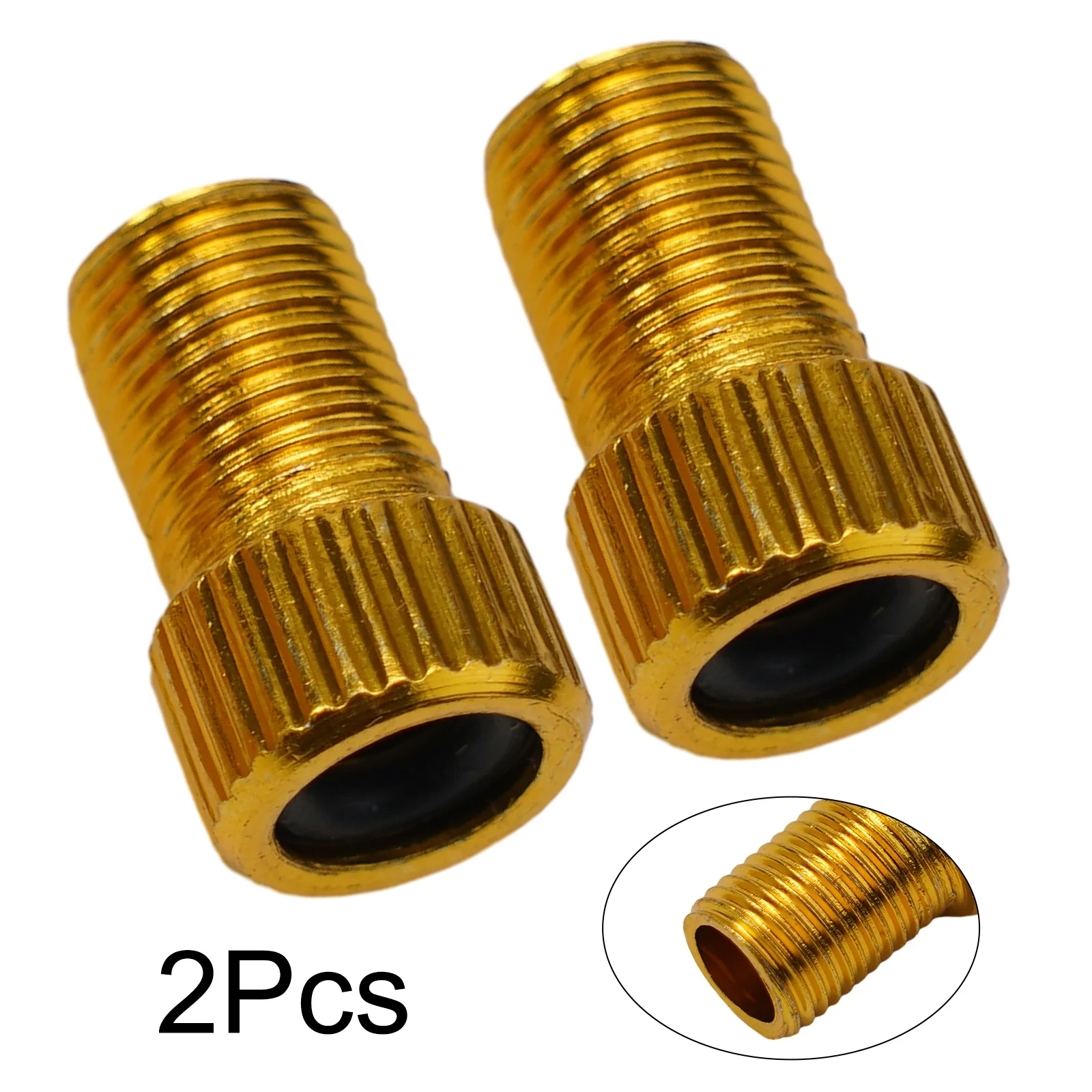 2pcs Bicycle Valve Adapter Cap Adapter Bike Tire Valve Adapter French Converter    To-American Valve