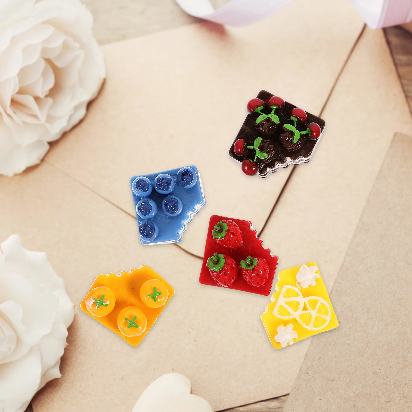 

12 Pcs Cake Resin Accessories Decoration Mini Dessert Foods Decorative Fake Model Miniature