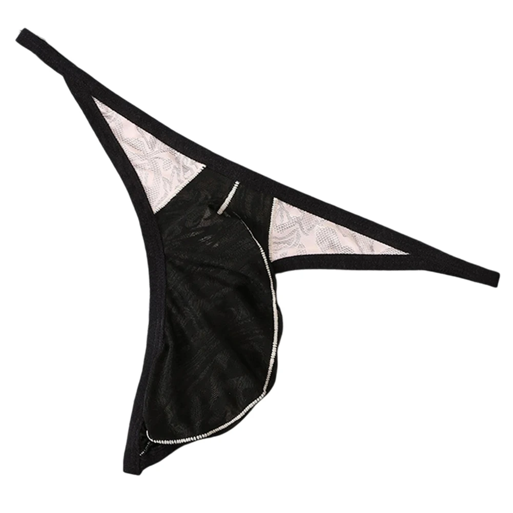 Low Rise Underwear Jacquard G-strings Brand New Condition Comfortable Fit Contrasting Pattern Lingerie Parties For Men