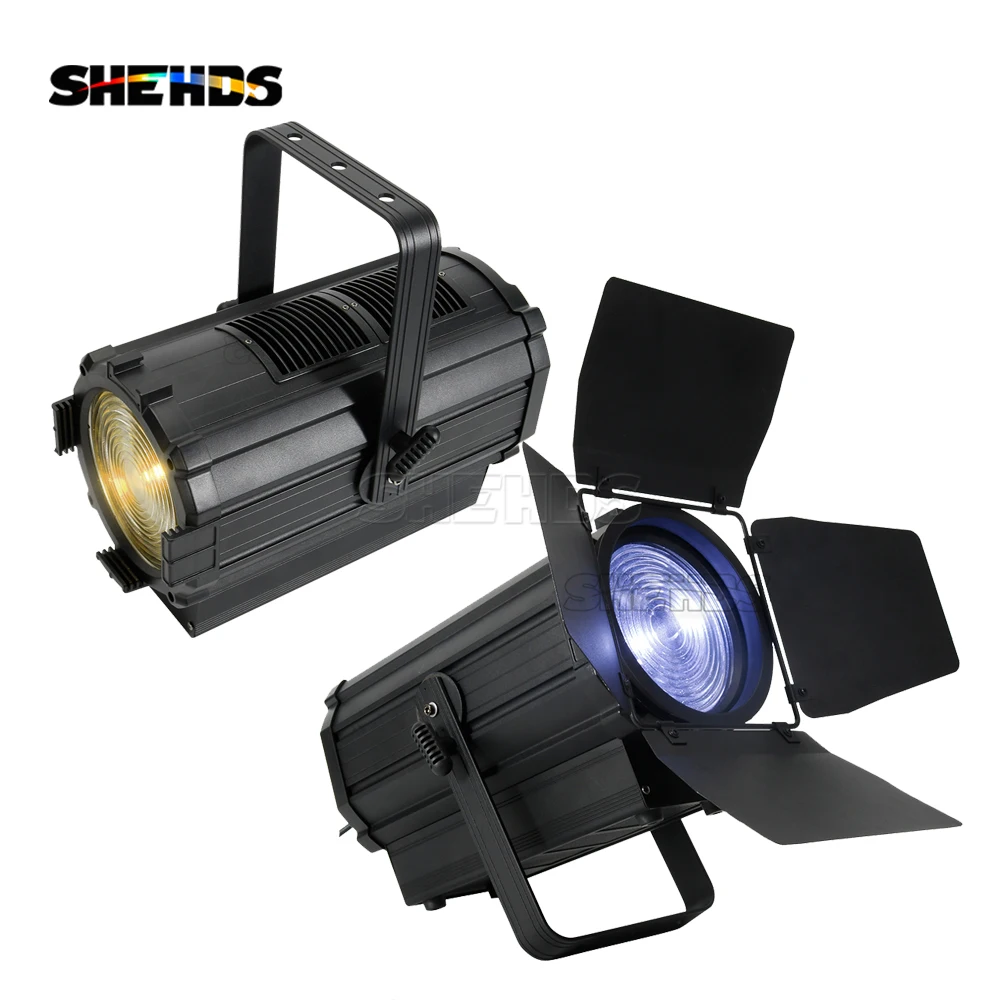 shehds pecas 250w led holofote lente fresnel foco luz branca fria e quente luz de palco para dj discoteca casamento teatro mostrar 01