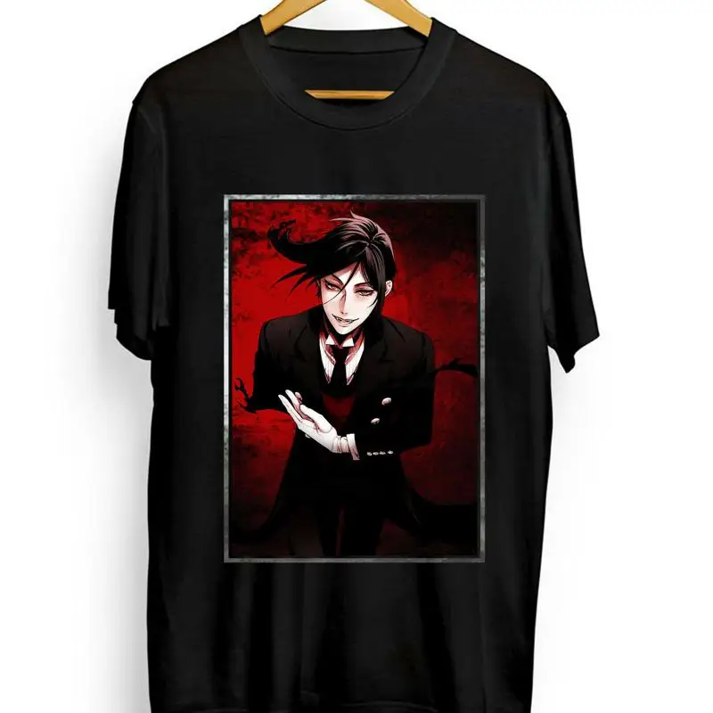 تي شيرت أسود بتلر سيباستيان كوروشيتسوجي انمي ياباني جديد