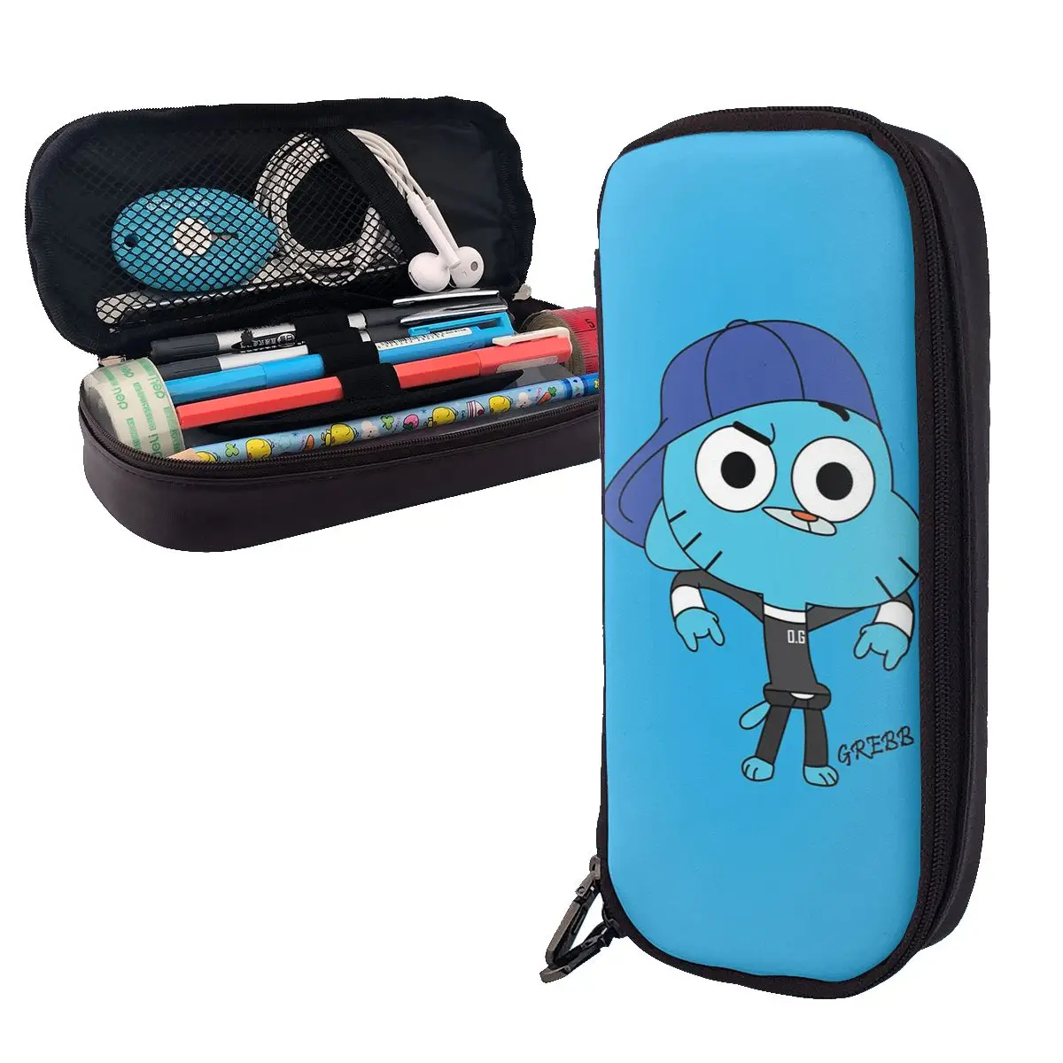 

Gumball Watterson The Amazing World Of Gumball Anime Leather Pencil Case Pencil Pouch Storage Big Capacity Pen Box Pencil Bag