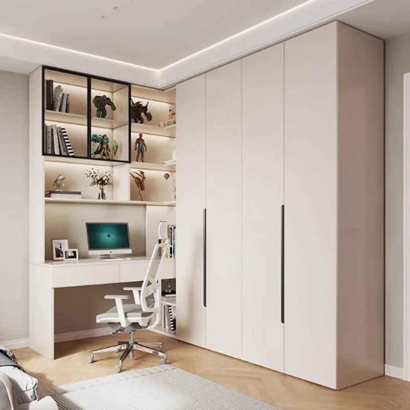 Clothes Doors Wardrobes Sliding Luxury Nordic White Dressing Wardrobes Bedroom Storage Wooden Guarda Roupas Home Furniture