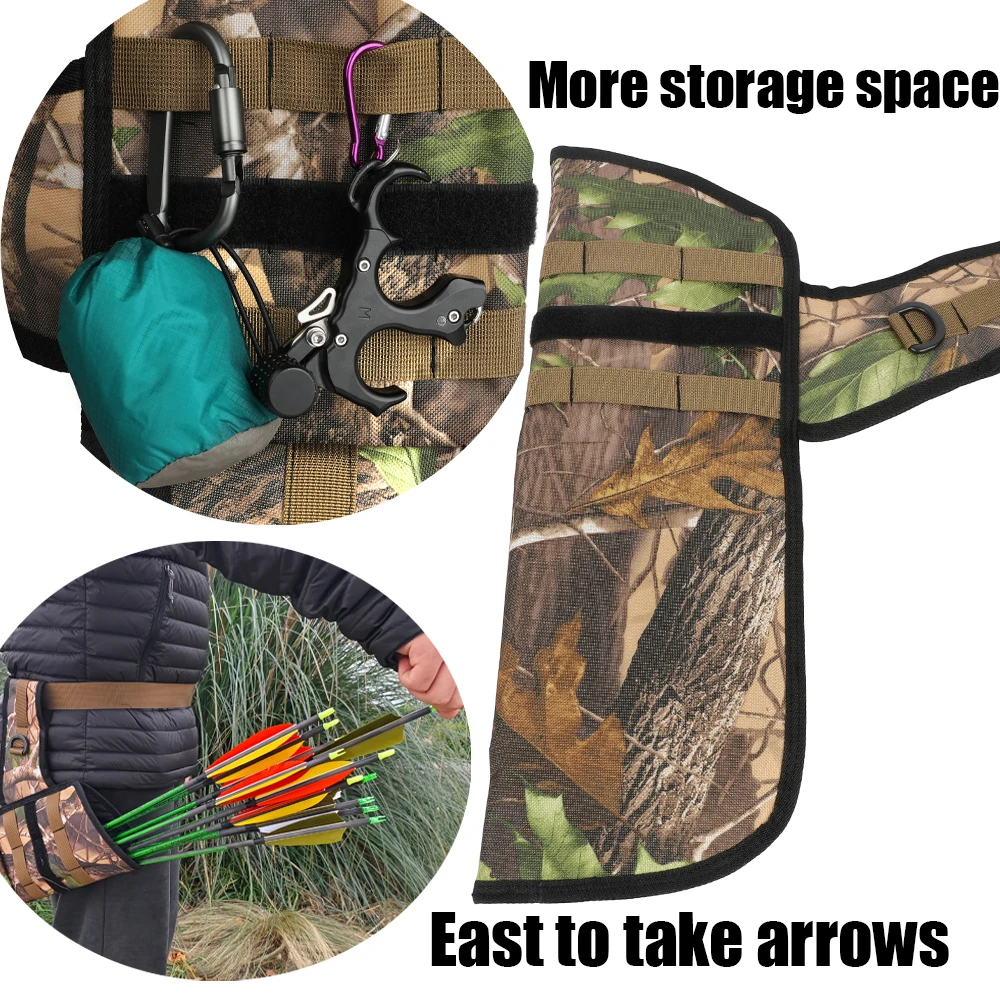الرماية المحمولة سعة كبيرة أكسفورد النسيج السهم جعبة حامل جيب للصيد الرماية المنافسة في الهواء الطلق الملحقات #4