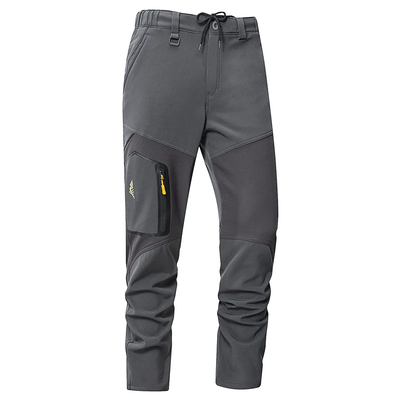 New Hiking Pants Man Winter Softshell Thermal Tactical Pants Mens Fleece Cargo Pants Waterproof Warm Police Work Trousers