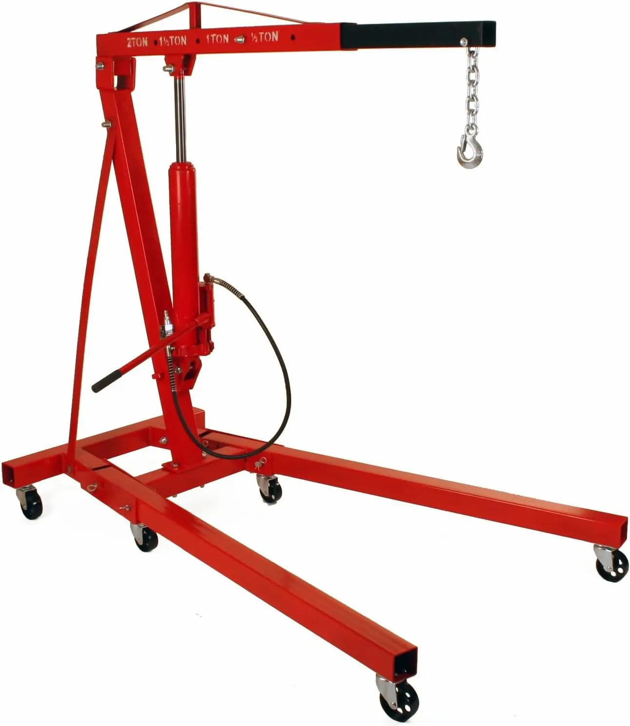 2 Ton Air Hydraulic Engine Hoist Cherry Picker Shop Crane Hoist Lift