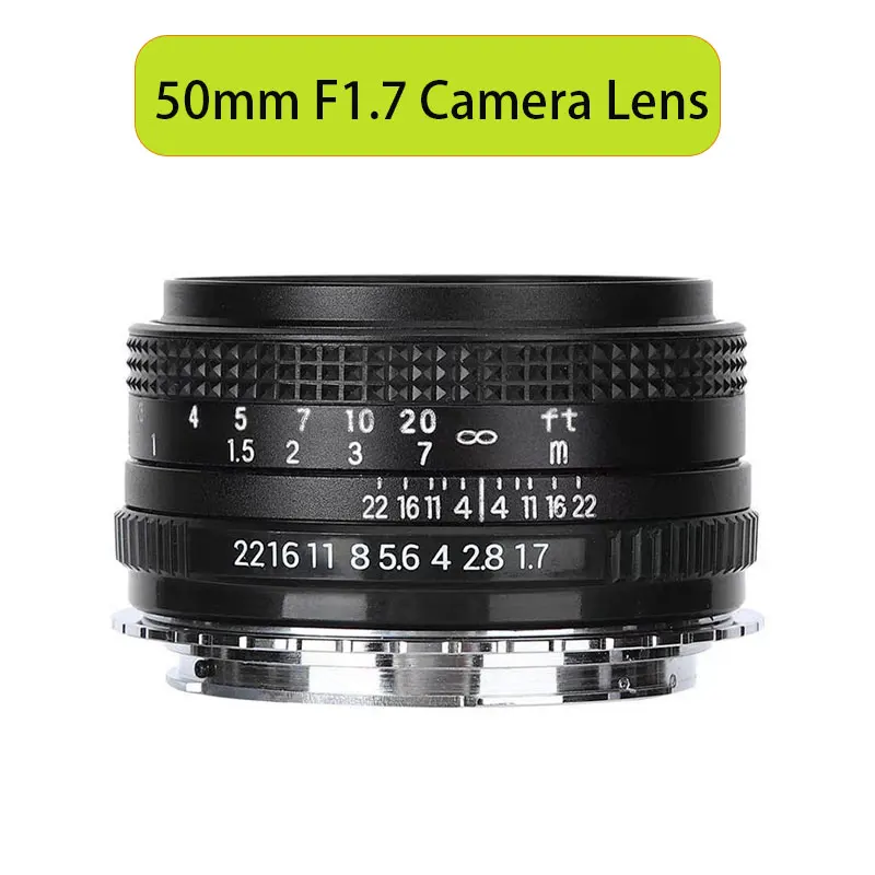 50mm F1.7 Large Aperture Standard Prime Full Frame Portrait Manual Focus Lens for Canon EOS PK M42 SLR camera