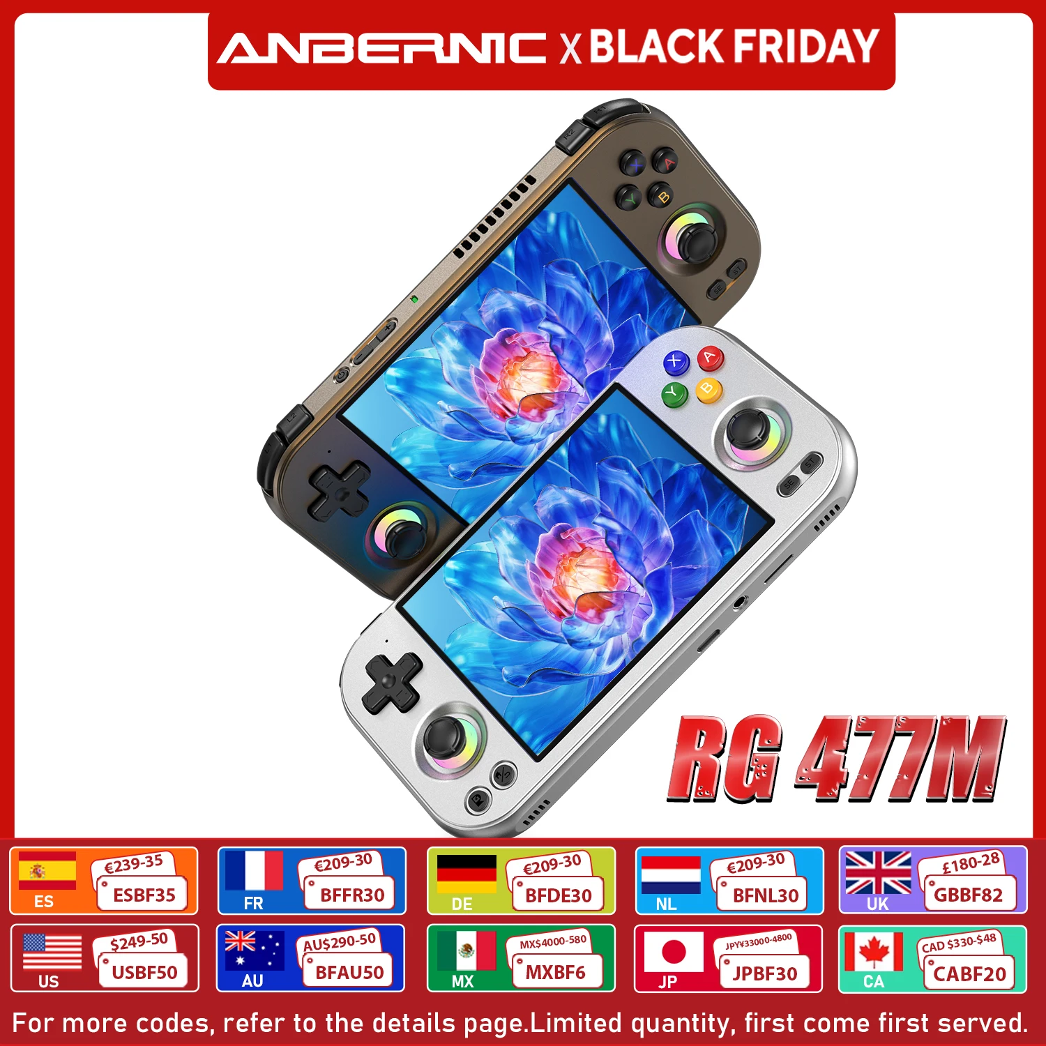 

ANBERNIC RG477M Retro Handheld Game Console 4.7-inch LTPS 64 Bit Game Player Dimensity 8300 Online Multiplayer Streaming RG 477M